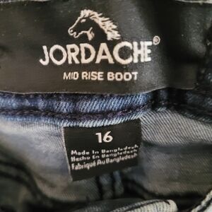 Jordache Mid Rise Bootcut Jeans in Deep Blue